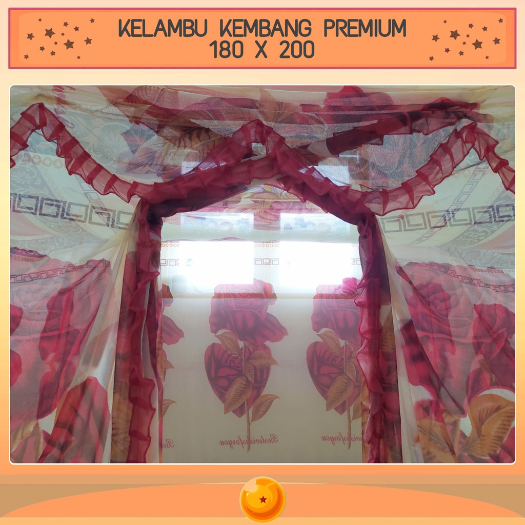 Kelambu Premium 180 X 200 Kelambu Tidur Kelambu Nyamuk Spesial Kelambu Kembang Mawar