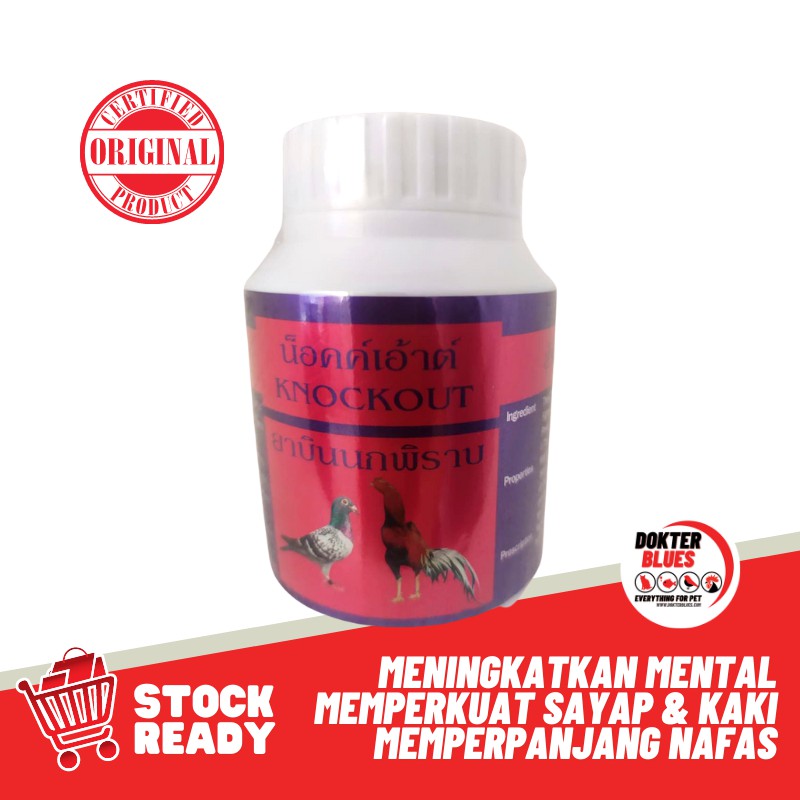 Knockout Vitamin Stamina Doping Ayam Tarung Burung Merpati