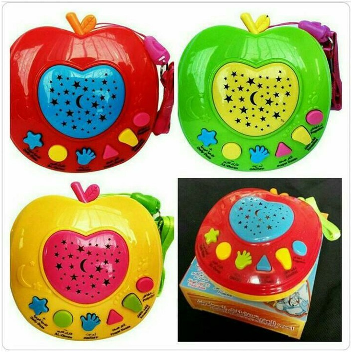 Mainan Anak Edukasi APPLE LEARNING HOLY QURAN MUSLIM(6 TOMBOL)-Kado Hadiah Anak Edukatif Islam Perempuan Laki-laki Usia 2 3 4 5 Tahun