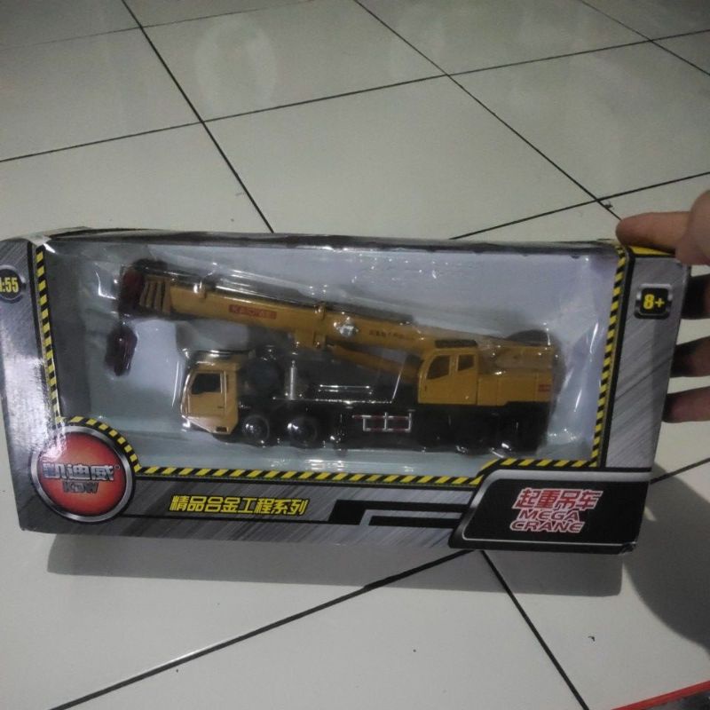 diecast truck mobile crane telecopic miniatur truk konstruksi