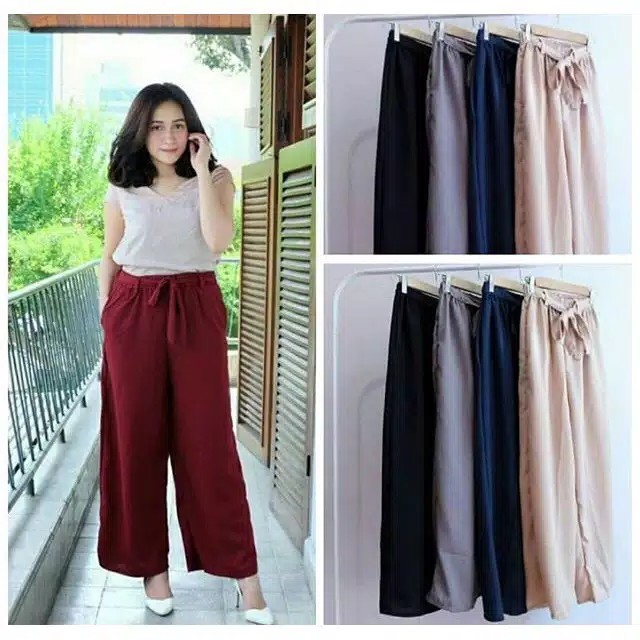 Ribbon kulot pants