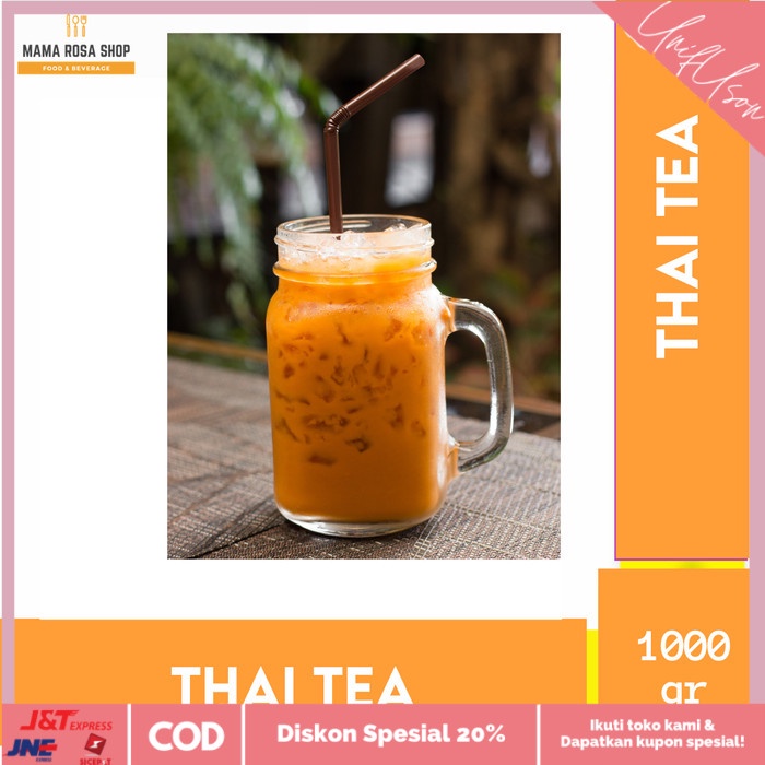 

⭐COD⭐ Thai Tea / Thai Tea Bubuk / Thai Milk Tea / Premix Thai Tea / (1kg)