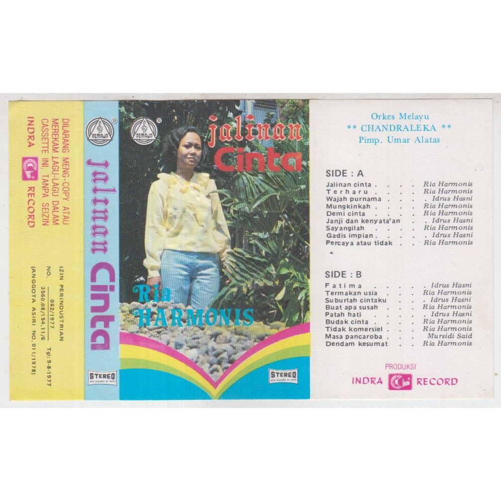 COVER SAMPUL KASET ORKES MELAYU CHANDRALEKA - JALINAN CINTA