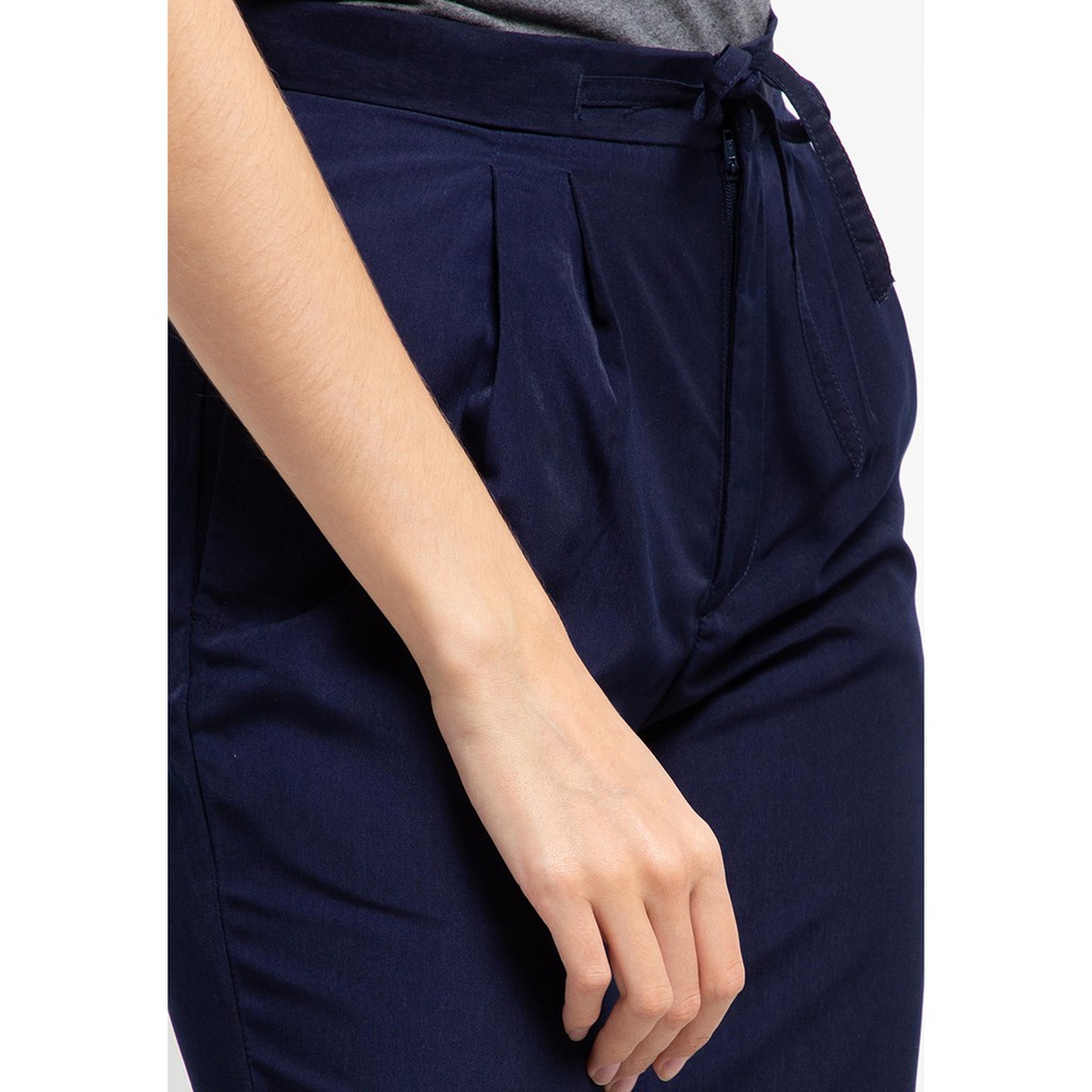 LLACES Clothing - Celana Panjang Wanita - Anti-Microbial Petite Formal Jogger Pants - Navy