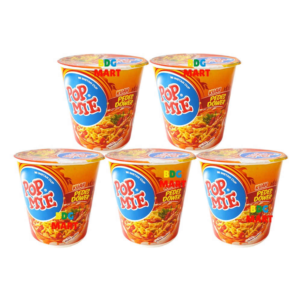 

PAKET 5 PCS Pop Mie Kuah Pedes Dower Mie Instan Pedas Dalam Cup Atur Sendiri Pedasnya - 5pcs x 75gr