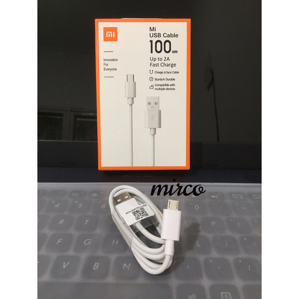 Kabel data Charger xiaomi 2A 100cm fast charging