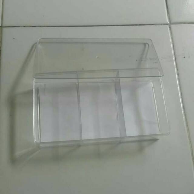 Toples Kue 3 Sekat 500 gram Toples Permen Coklat