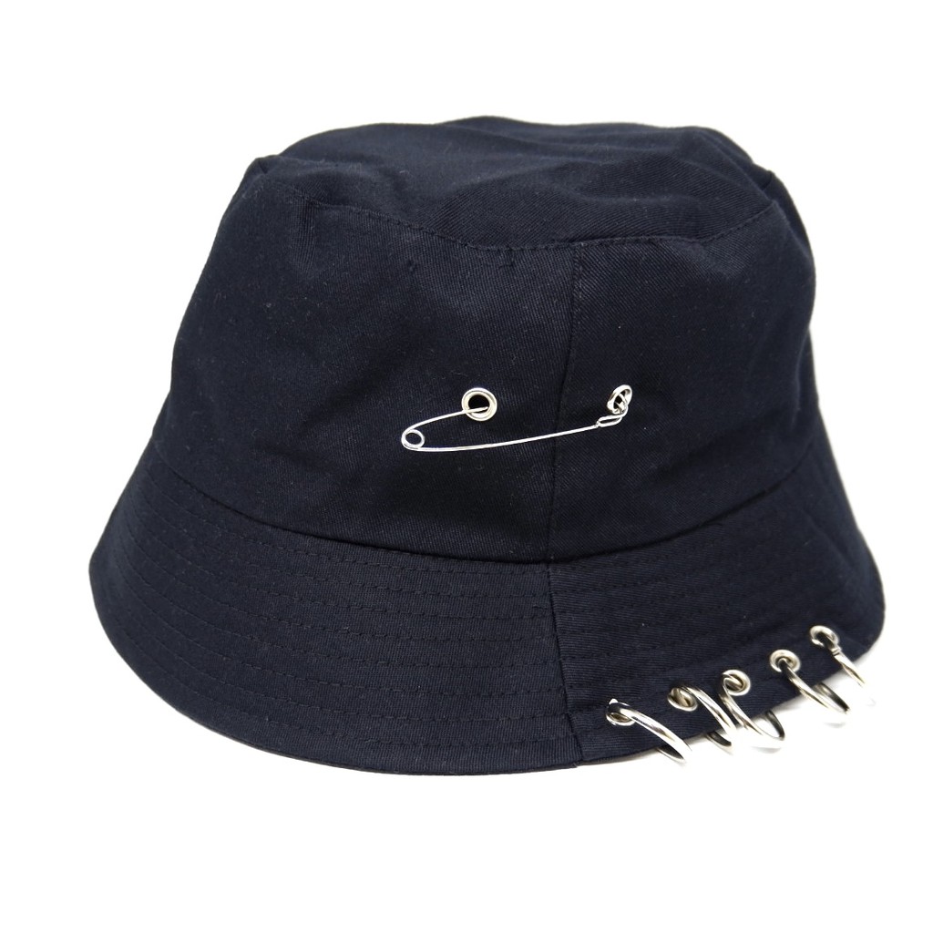  Topi BUCKET  hat kpop hitam RING ANTING PERMIUM Shopee 