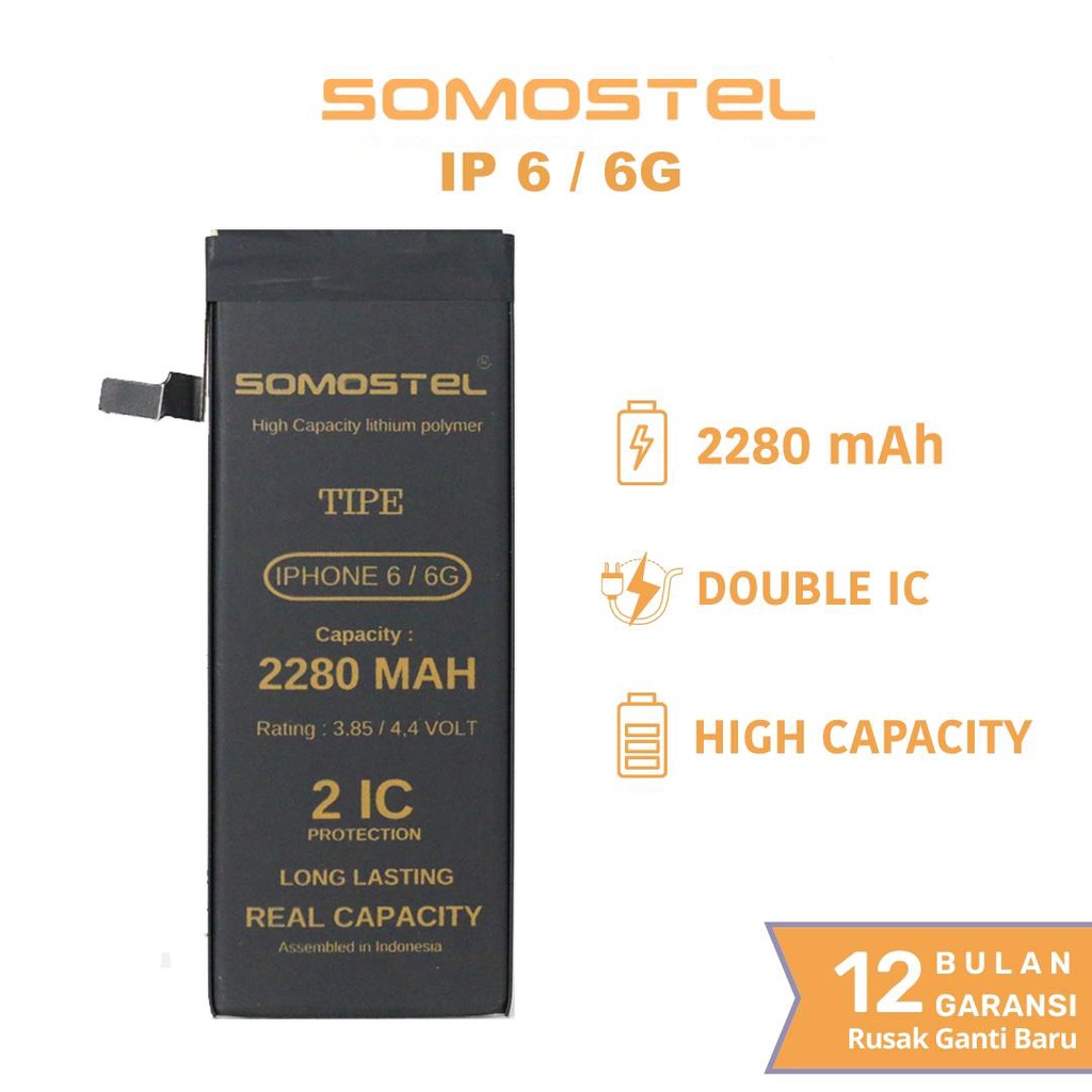 Somostel - Ip 6 / Ip 6G Batre Batrai Baterai