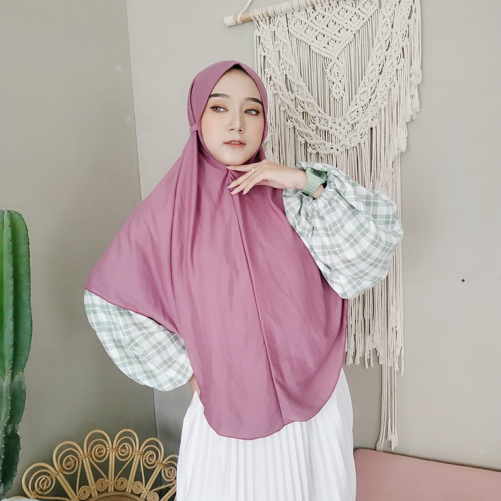 Hijab Instan Bergo Emilia XL Tali instan kaos Bergo-EMILIA TERASI
