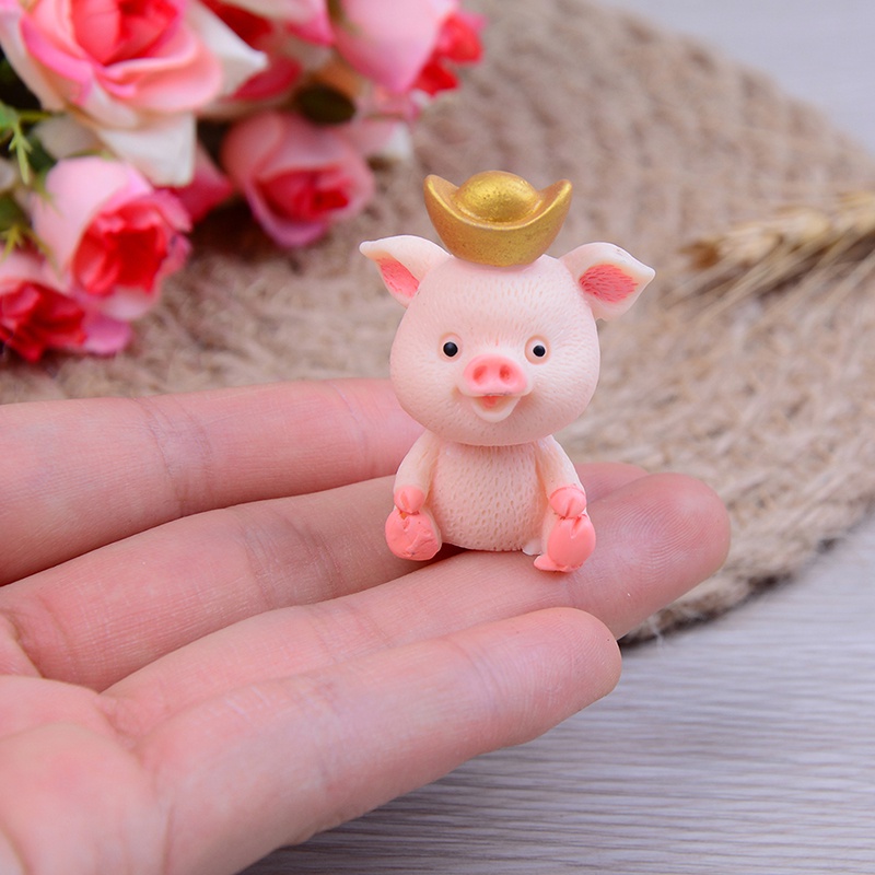 5pcs / set Miniatur Babi Lucu Diy Untuk Dekorasi Lansekap Mikro