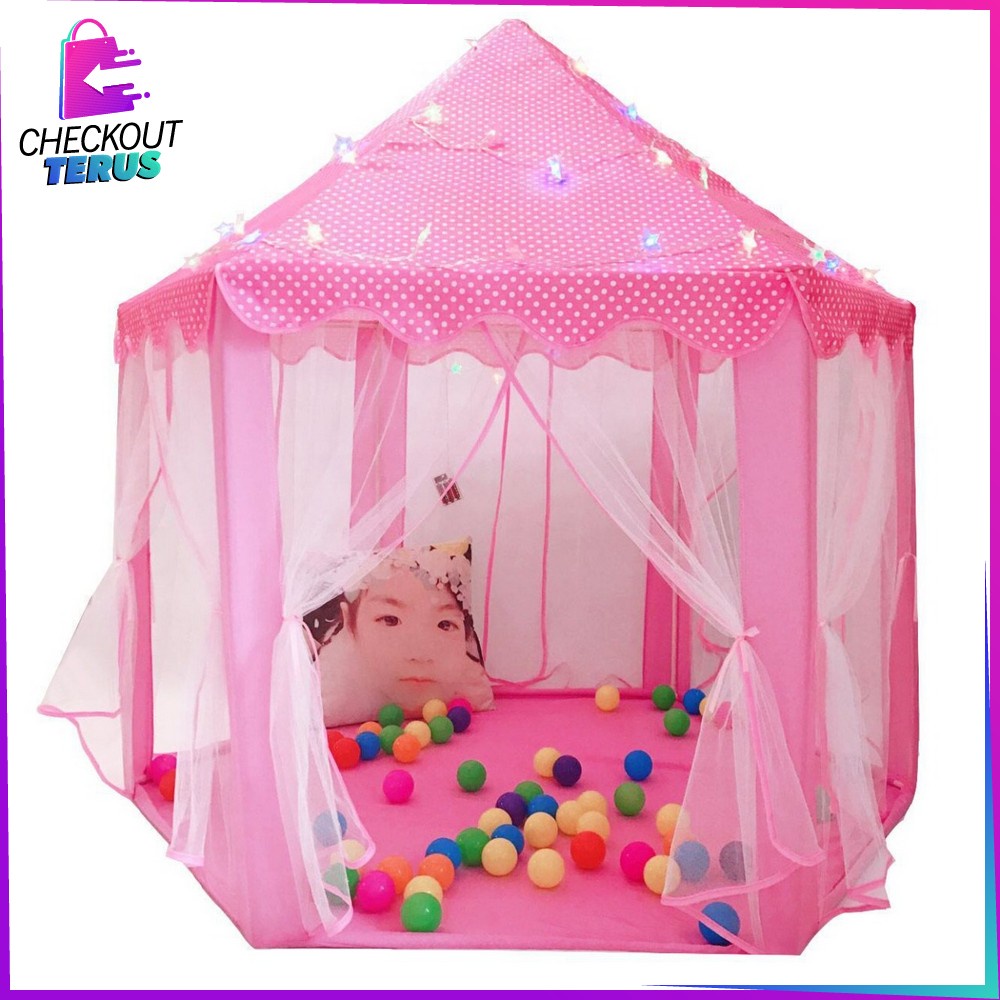 CT M130 Mainan Anak Tenda Princess Mainan Rumah Rumahan Anak Tenda Castle Mainan Tenda Model Rumah Anak