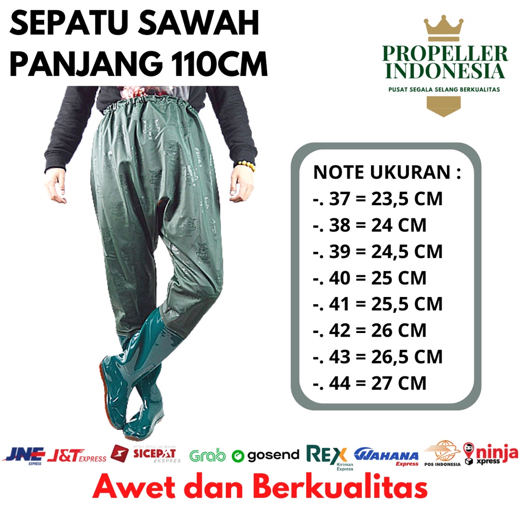 Sepatu Boot Celana Sawah Panjang Anti Air Sepatu Keong Elastis