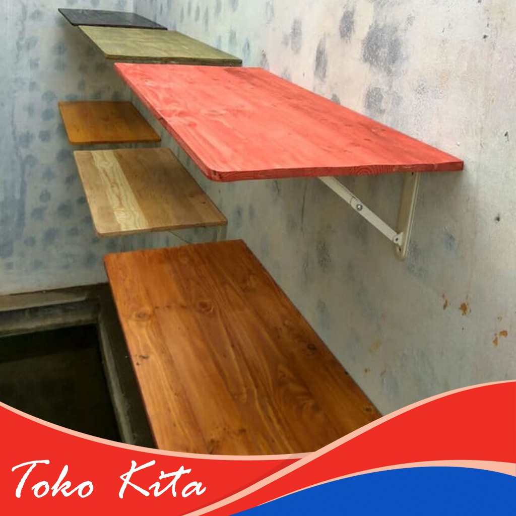  Meja  Dinding  Lipat Kayu Jati Belanda 90x50 cm Shopee  