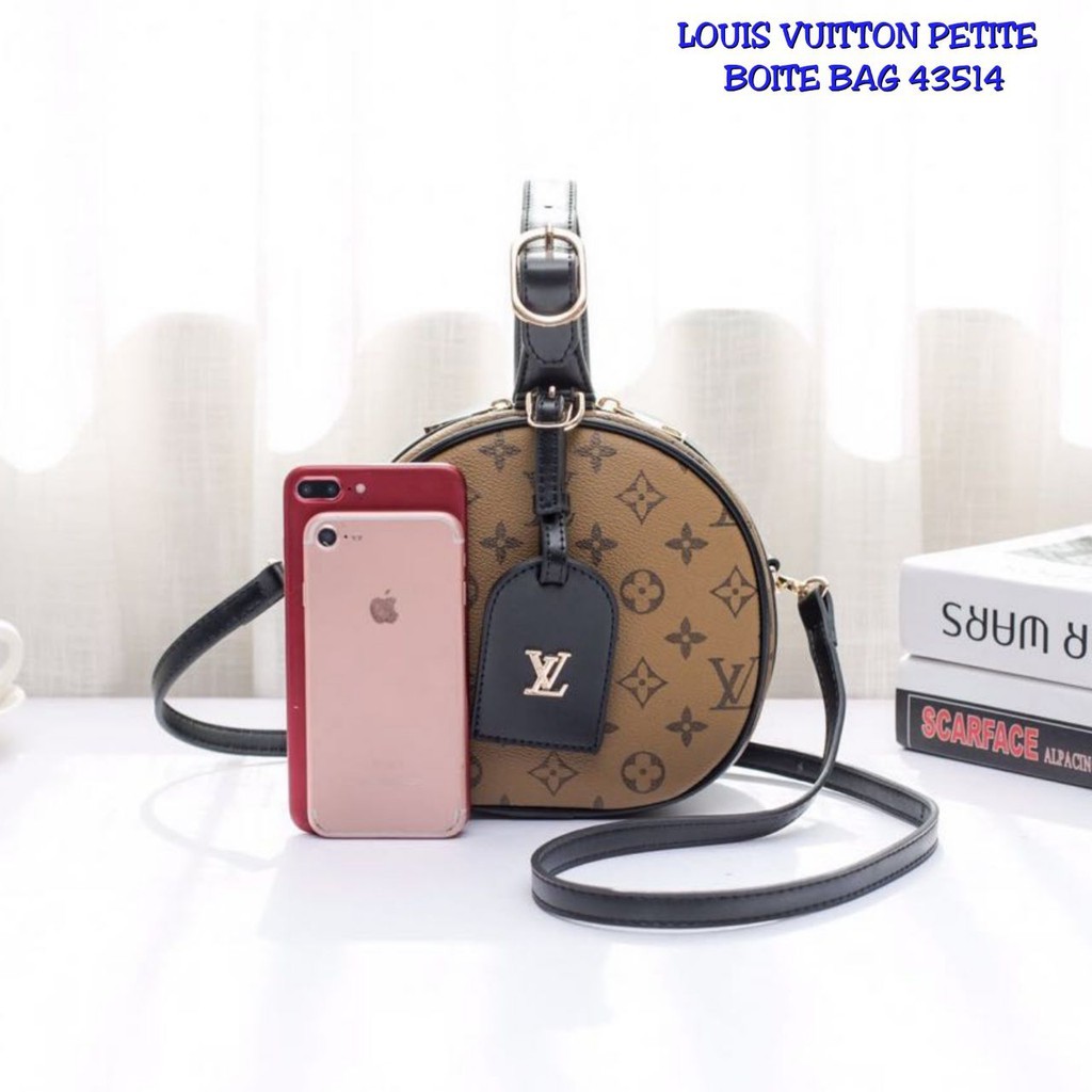 LOUIS VUITTON PETITE BOITE BAG 43514 HR TAS IMPORT TAS BRANDED SLEMPANG TAS IMPORT BAG