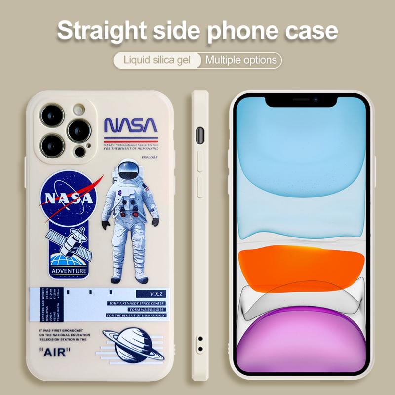 Soft Case Tpu Motif NASA Untuk iPhone 7 8 6 6s plus 11 XR X XS max 13 12 pro max SE 2020