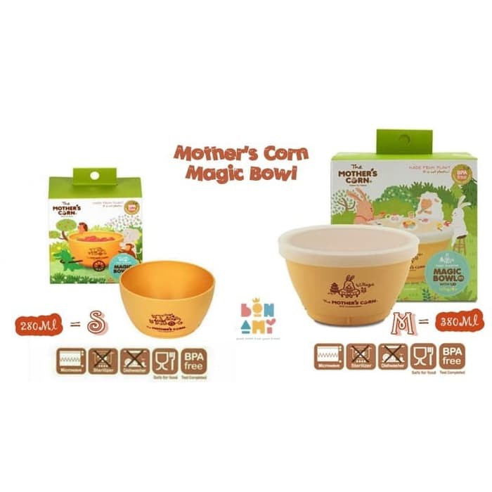 Mother's Corn Magic Bowl With Lid (Tersedia varian ukuran)