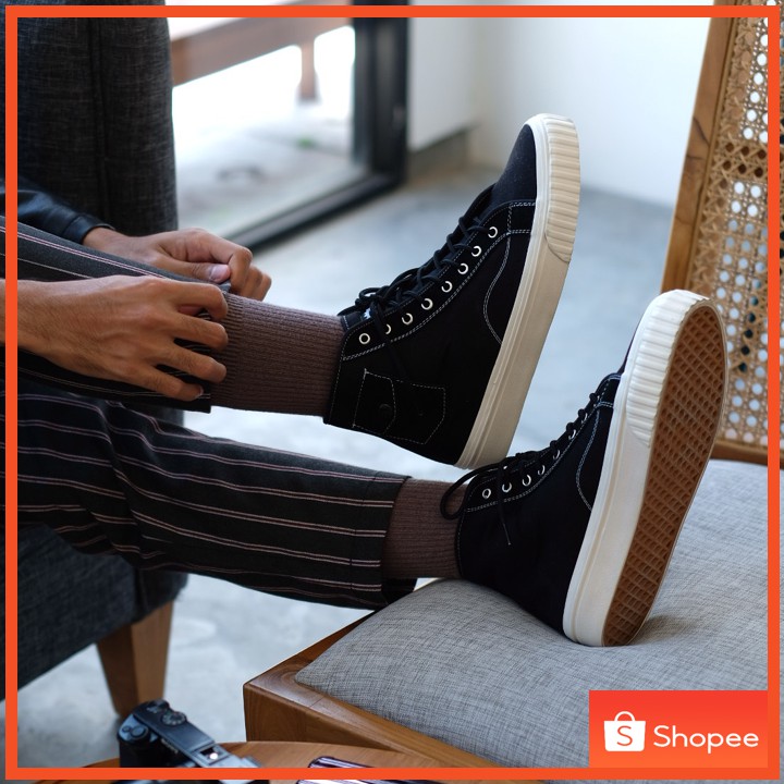 HARVEY BLACK - Sepatu Kasual Pria Sneakers Casual Cowok Cewek Sepatu Kets Santai Jalan Vulcanized