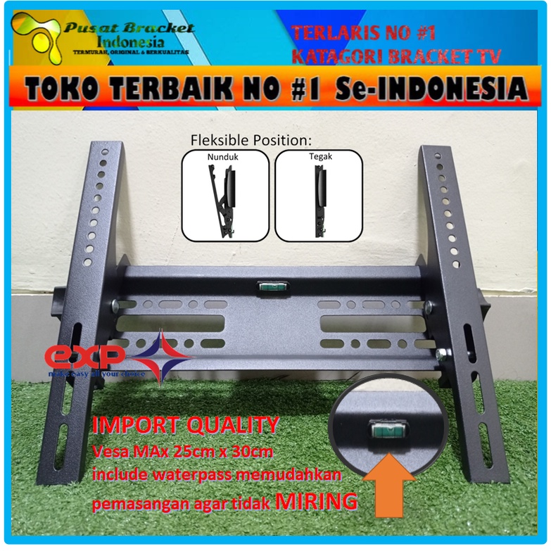 Bracket TV PHILIPS 21&quot; s/d 40&quot; waterpass GARANSI 100% COCOK!!! IMPORT QUALITY