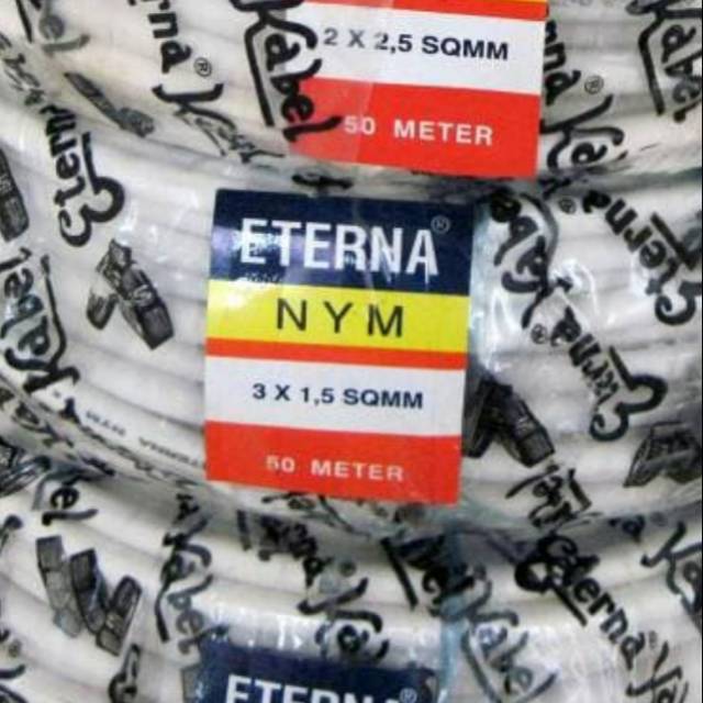 Kabel NYM 3x1.5 @ 50 meter Eterna