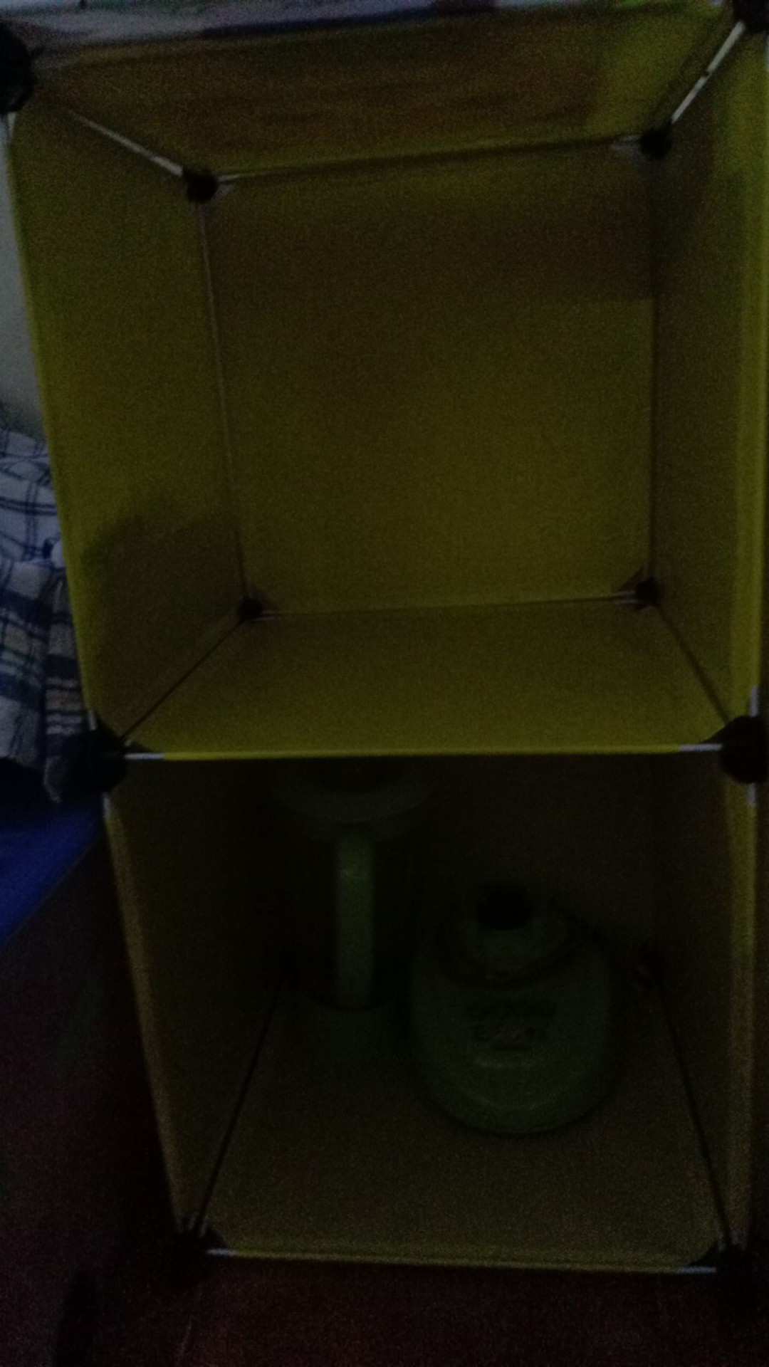 Lemari Portable Pakaian Anak Rak Serbaguna Plastik Lemari Baju Rak Buku 2 Kotak Pintu Kartun