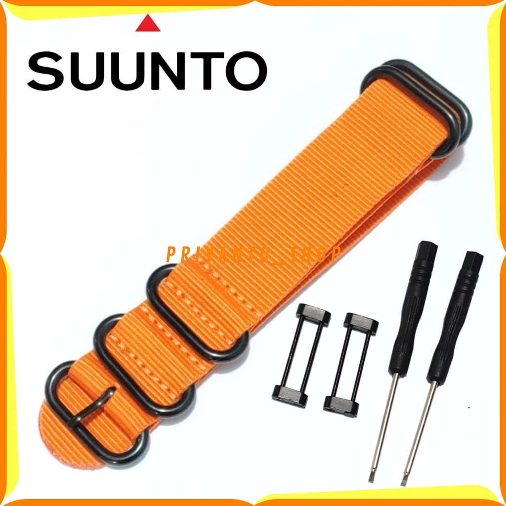 STRAP TALI JAM TANGAN SUUNTO TRAVERSE ZULU NYLON CANVAS FRREE ADAPTER