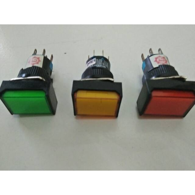 Push Button LED 16mm 220V FORT model kotak