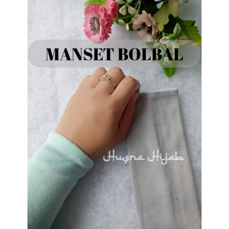 [HUSNA COLLECTION] Manset Bolbal Ecer / Manset Bolak Balik Bahan Kaos Rib