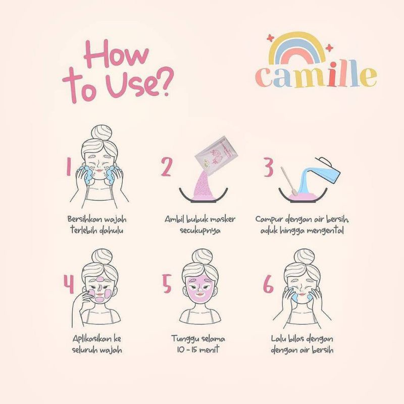[FREE GIFT] BPOM APPROVED ✅ CAMILLE BEAUTY WASH OFF MASK-2