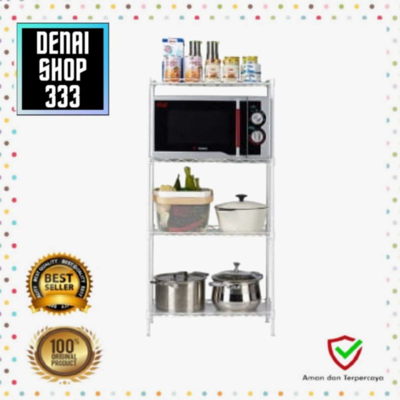 Krisbow Rak Besi 4 Tingkat - Putih
