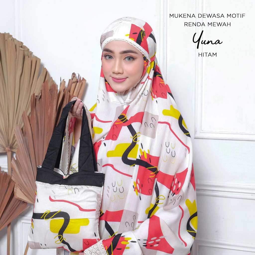 PUSAT MUKENA TASIK - MUKENA RAYON DEWASA MOTIF RENDA MEWAH YUNA