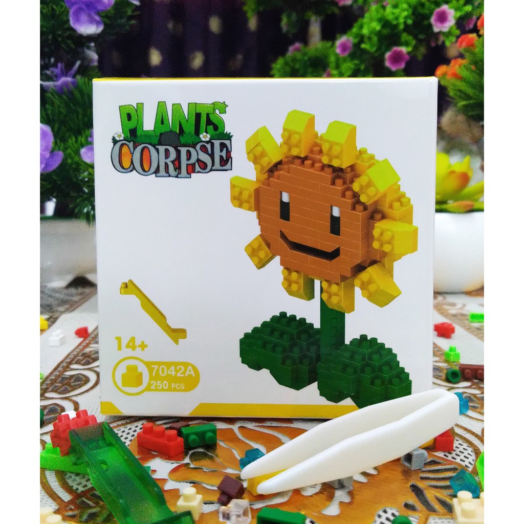 Lego Nano Block Mainan Plant vs Zombie series Bunga Matahari