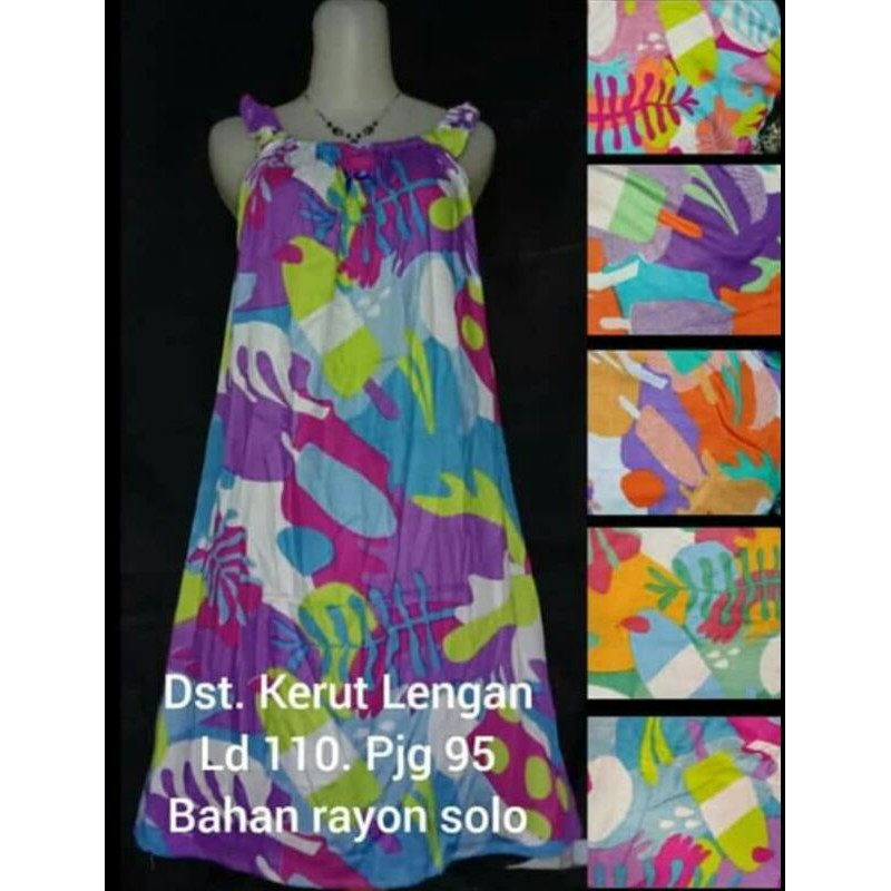 Daster Kaktus Model Tali Lepas/Daster Kaktus Model Lengan Kerut/Daster Murah