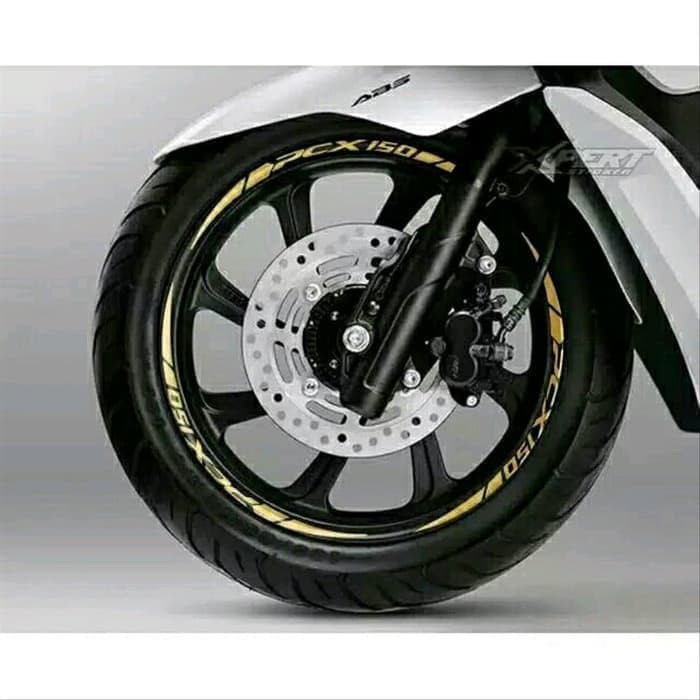 Stiker Velg Sticker Motor Decal Honda PCX gold