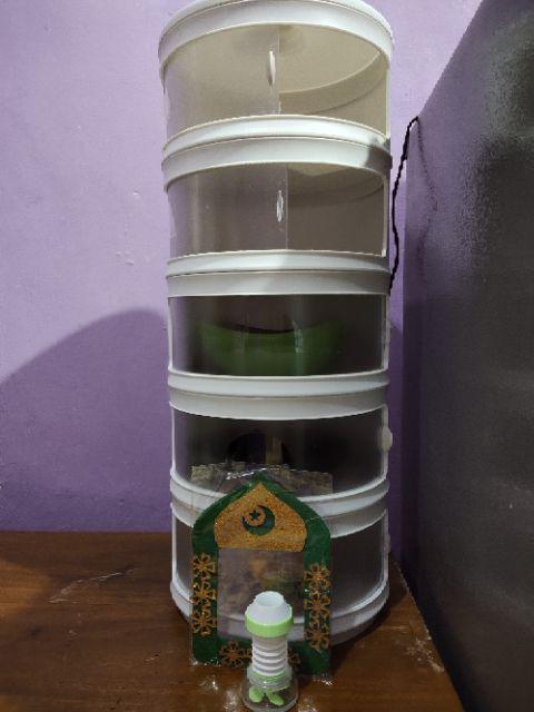 Tudung Saji Diamond Putih - Food Storage 4 Layer Tudung Saji Susun Rak Penyimpan Makanan