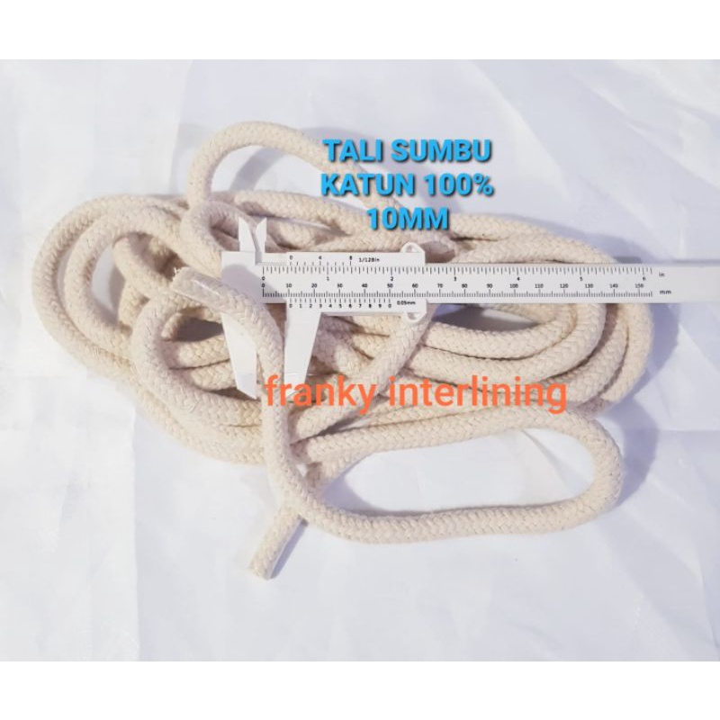 

TALI SUMBU DIAMETER 10mm BAHAN KATUN 100℅ ISI 5 METER