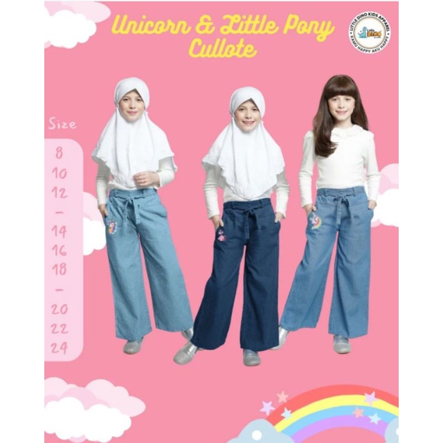 KSHFASHION I KULOT ANAK PEREMPUAN I JEANS ANAK CEWEK LITTLE DINO JUNIOR 6-12 TAHUN