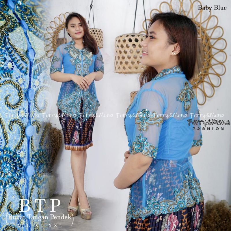 Kebaya bordir melati//kebaya payet pendek//kebaya payet modern