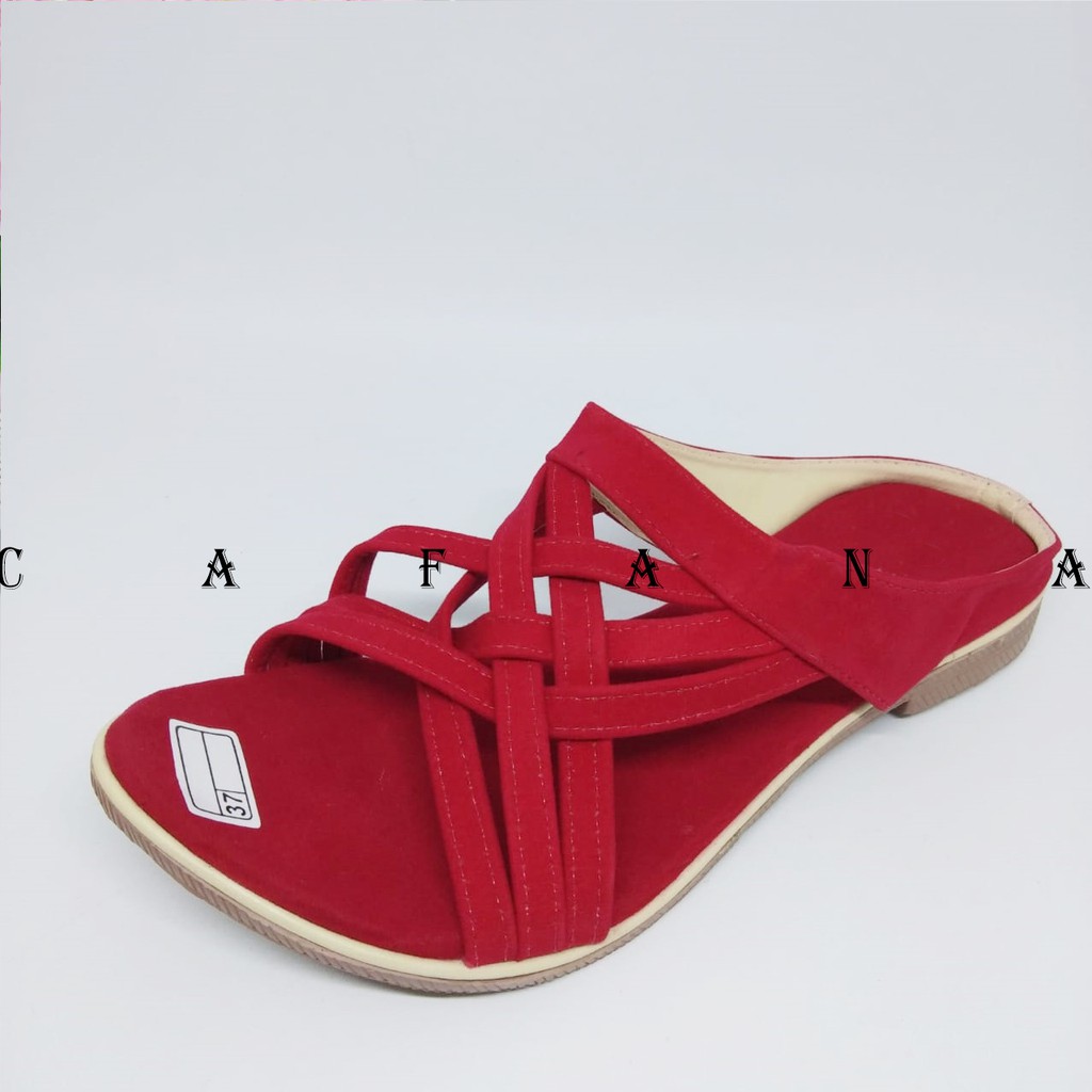 Sandal Wanita Slop Aurora SDL92 Merah