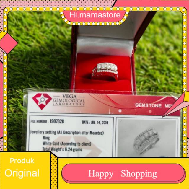 Cincin berlian emas putih