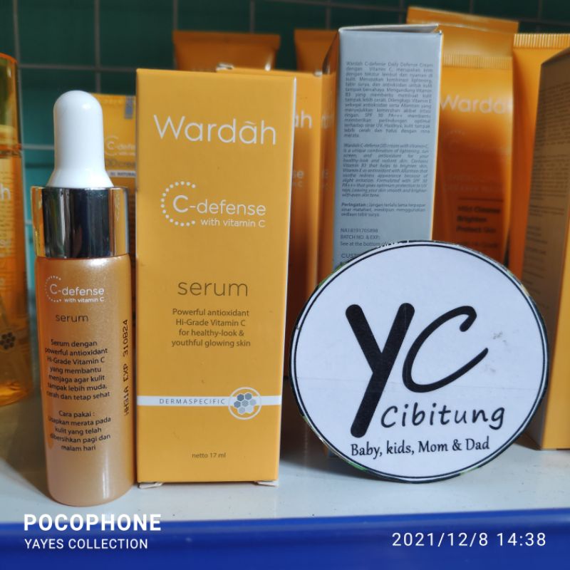 Wardah Serum 17 ml C Defense With Vitamin C Healthy Glowing Skin