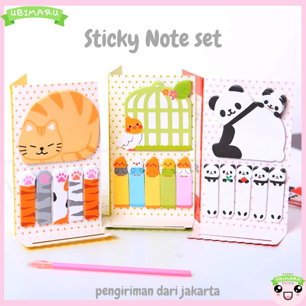 

[UBIMARU] STICKY NOTES SET LUCU / MEMO SET