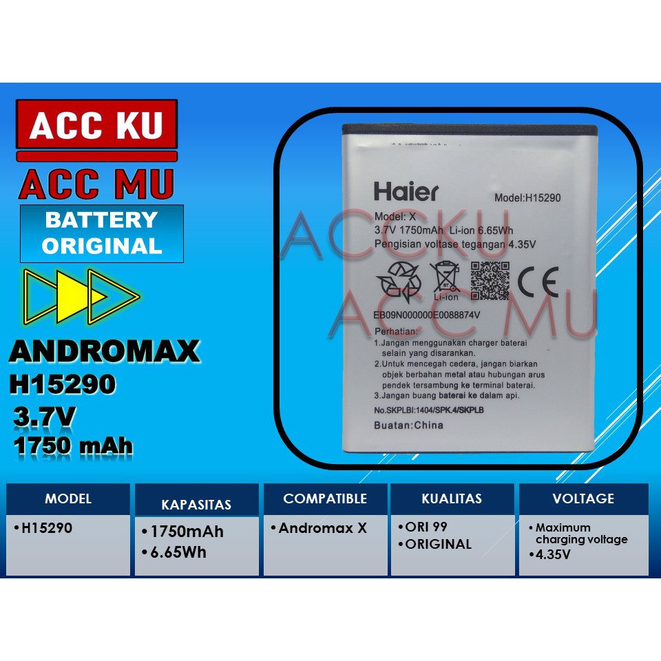 BATTERY SMARTFREEN ANDROMAX X H15290 ORIGINAL 99