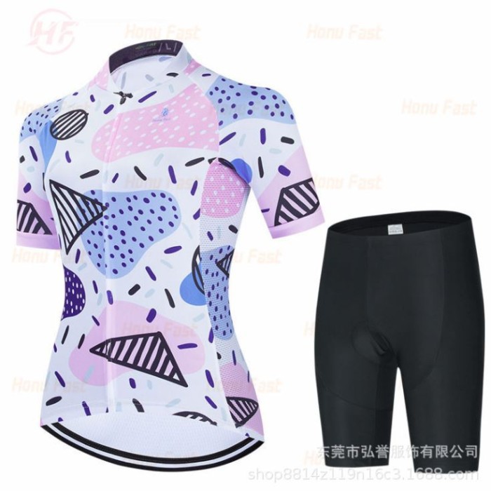 Jersey Set Wanita baju dan celana Premium Leaf Abstract