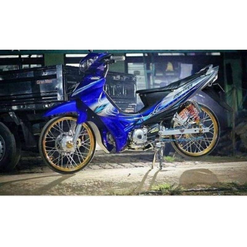 striping sticker variasi Jupiter Z 2006/2009 spark biru hitam
