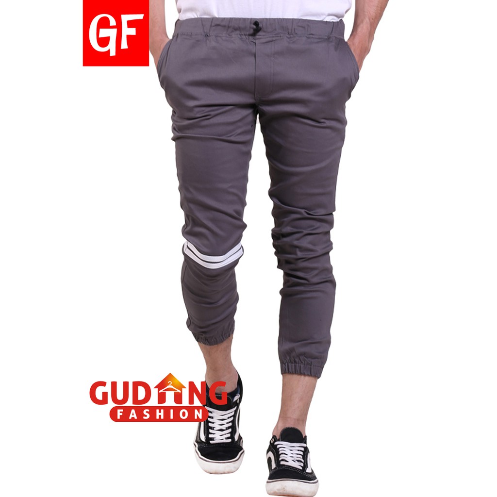 Celana Jogger Pria Panjang Kasual Strip - Banyak Pilihan Warna CLN (COMB)