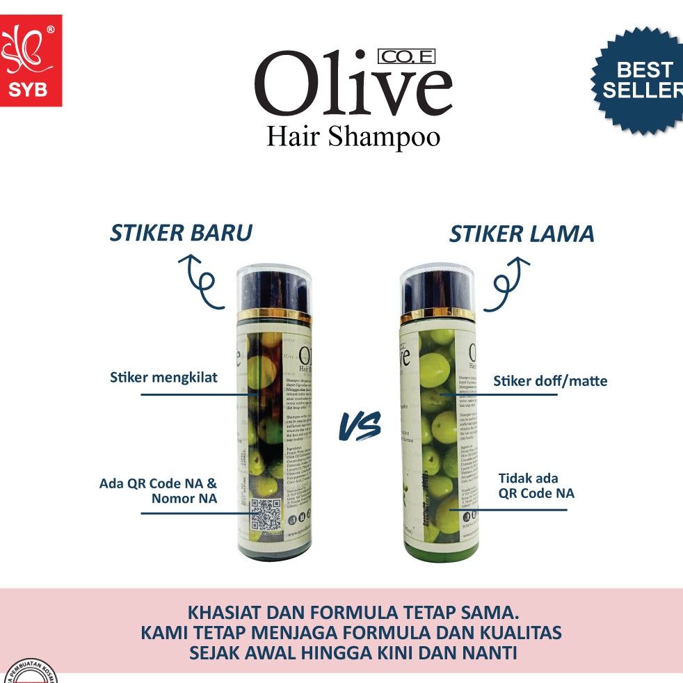 [COD] Shampo Zaitun untuk Menumbuhkan Memanjangkan Menebalkan Rambut dalam 2 Minggu | SYB Olive BPOM