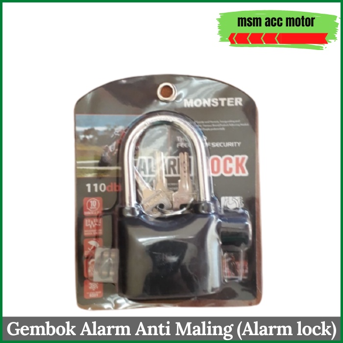 Gembok Alarm Lock Anti Maling Universal