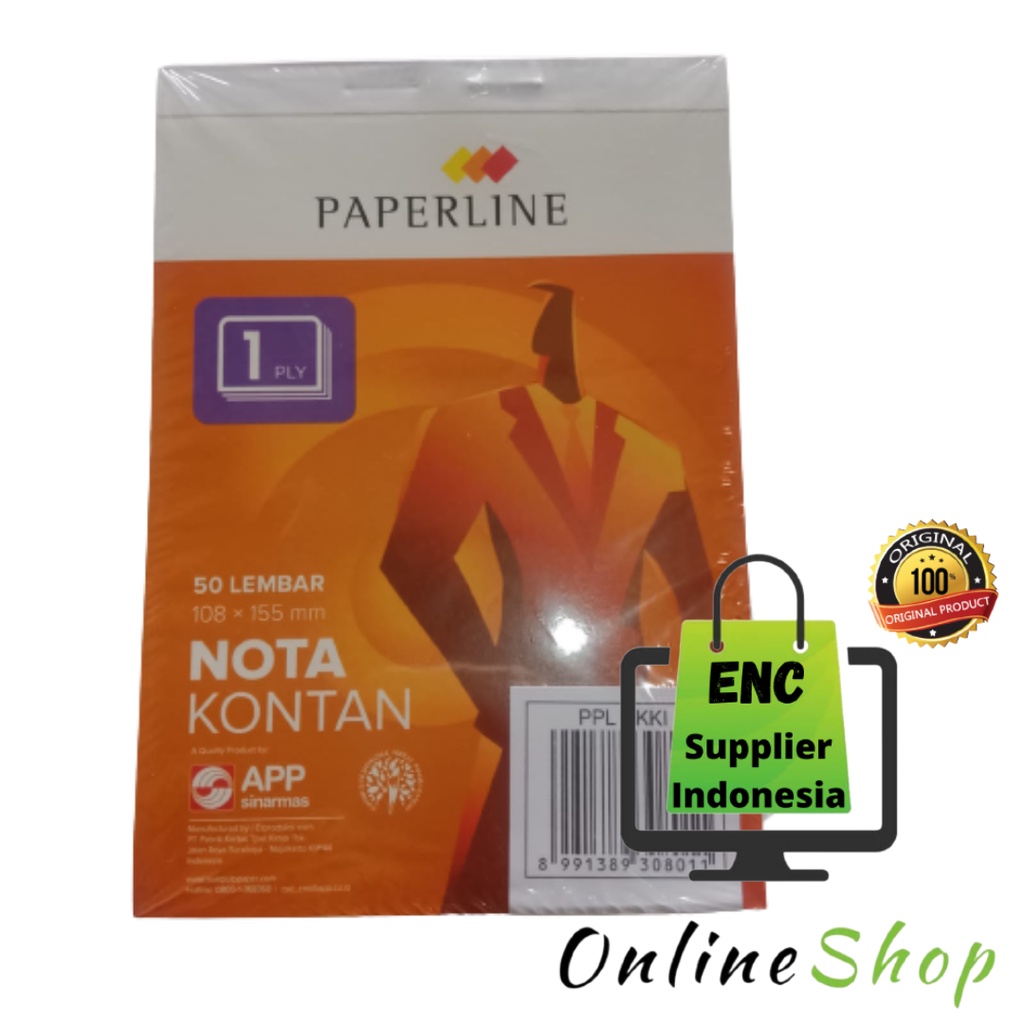 

PAPERLINE 10 buku nota kontan paperline 1 play kecil NK K1 per pak - enc.sup