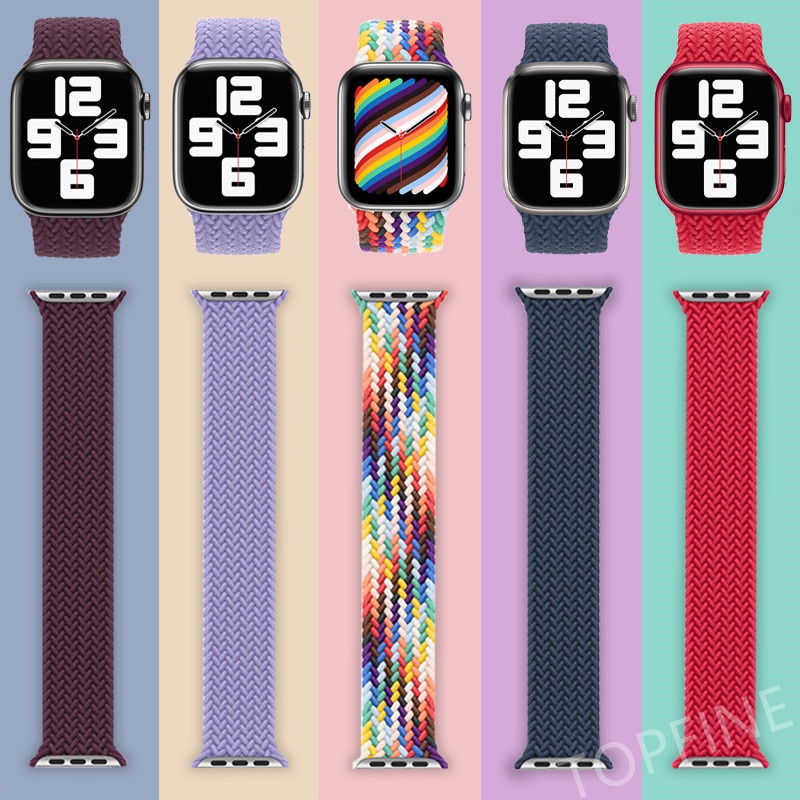 Tali✅Elastic Woven Nylon Strap for Watch Series 7 6 5 4 3 2 1 SE Watchband for iWatch 38/40/41/42/44/45mm